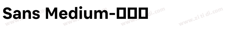 Sans Medium字体转换